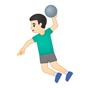Émoji 🤾🏻‍♂️ Handballeur : Peau Claire sur Google Android 10.0.