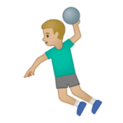 🤾🏼‍♂️ Emoji Hombre Jugando Al Balonmano: Tono De Piel Claro Medio en Google Android 10.0.