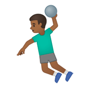 Émoji 🤾🏾‍♂️ Handballeur : Peau Mate sur Google Android 10.0.