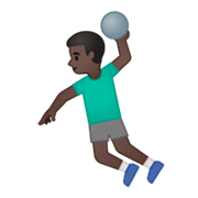 Émoji 🤾🏿‍♂️ Handballeur : Peau Foncée sur Google Android 10.0.