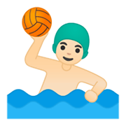 Émoji 🤽🏻‍♂️ Joueur De Water-polo : Peau Claire sur Google Android 10.0.