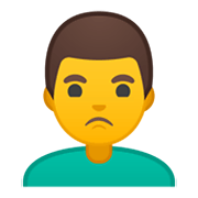 🙎‍♂️ Emoji Hombre Haciendo Pucheros en Google Android 10.0.
