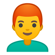 👨‍🦰 Emoji Homem: Cabelo Vermelho na Google Android 10.0.