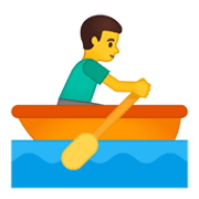 🚣‍♂️ Emoji Mann im Ruderboot Google Android 10.0.