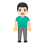 Émoji 🧍🏻‍♂️ Homme Debout : Peau Claire sur Google Android 10.0.