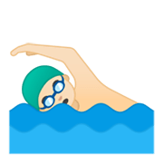 🏊🏻‍♂️ Emoji Hombre Nadando: Tono De Piel Claro en Google Android 10.0.