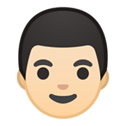 Emoji 👨🏻 Uomo: Carnagione Chiara su Google Android 10.0.