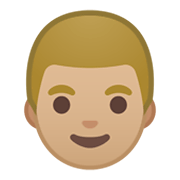 Émoji 👨🏼 Homme : Peau Moyennement Claire sur Google Android 10.0.