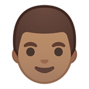 Emoji 👨🏽 Uomo: Carnagione Olivastra su Google Android 10.0.