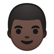 👨🏿 Emoji Hombre: Tono De Piel Oscuro en Google Android 10.0.