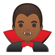 🧛🏾‍♂️ Emoji männlicher Vampir: mitteldunkle Hautfarbe Google Android 10.0.