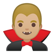 🧛🏼‍♂️ Emoji Homem Vampiro: Pele Morena Clara na Google Android 10.0.