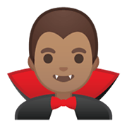 🧛🏽‍♂️ Emoji männlicher Vampir: mittlere Hautfarbe Google Android 10.0.