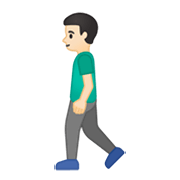 🚶🏻‍♂️ Emoji Hombre Caminando: Tono De Piel Claro en Google Android 10.0.