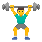🏋️‍♂️ Emoji Homem Levantando Peso na Google Android 10.0.
