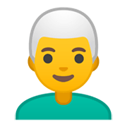 Émoji 👨‍🦳 Homme : Cheveux Blancs sur Google Android 10.0.