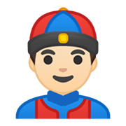 👲🏻 Emoji Homem De Boné: Pele Clara na Google Android 10.0.