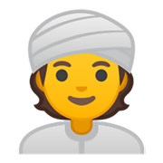 👳 Emoji Persona Con Turbante en Google Android 10.0.