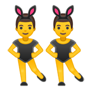Emoji 👯‍♂️ Uomini Con Orecchie Da Coniglio su Google Android 10.0.