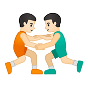 🤼🏻‍♂️ Emoji Hombres Luchando, Tono De Piel Claro en Google Android 10.0.
