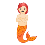 Émoji 🧜🏻 Créature Aquatique : Peau Claire sur Google Android 10.0.