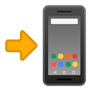 📲 Emoji Mobiltelefon mit Pfeil Google Android 10.0.