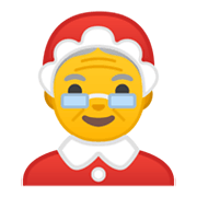 Émoji 🤶 Mère Noël sur Google Android 10.0.