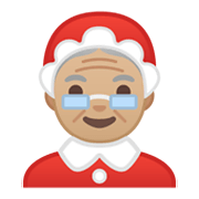 Émoji 🤶🏼 Mère Noël : Peau Moyennement Claire sur Google Android 10.0.