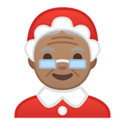 Emoji 🤶🏽 Mamma Natale: Carnagione Olivastra su Google Android 10.0.