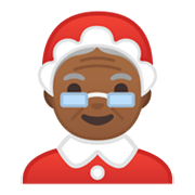 Emoji 🤶🏾 Mamma Natale: Carnagione Abbastanza Scura su Google Android 10.0.