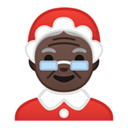 Émoji 🤶🏿 Mère Noël : Peau Foncée sur Google Android 10.0.