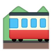 Emoji 🚞 Ferrovia Di Montagna su Google Android 10.0.