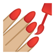 Emoji 💅🏼 Smalto Per Unghie: Carnagione Abbastanza Chiara su Google Android 10.0.