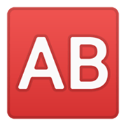 🆎 Emoji Großbuchstaben AB in rotem Quadrat Google Android 10.0.