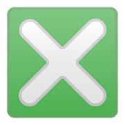 ❎ Emoji Kreuzsymbol im Quadrat Google Android 10.0.