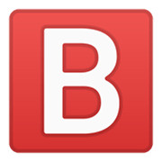 🅱️ Emoji Großbuchstabe B in rotem Quadrat Google Android 10.0.