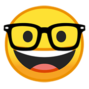 🤓 Emoji Cara De Empollón en Google Android 10.0.