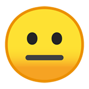 😐 Emoji Rosto Neutro na Google Android 10.0.