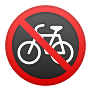 Emoji 🚳 Segnale Di Divieto Di Transito Delle Biciclette su Google Android 10.0.