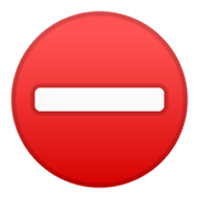 Emoji ⛔ Segnale Di Divieto Di Accesso su Google Android 10.0.