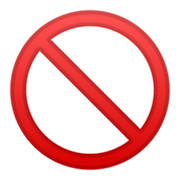 Emoji 🚫 Segnale Di Divieto su Google Android 10.0.
