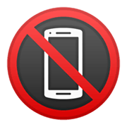 Emoji 📵 Simbolo Che Vieta L’utilizzo Dei Telefoni Cellulari su Google Android 10.0.