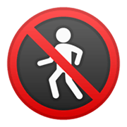 🚷 Emoji Prohibido El Paso De Peatones en Google Android 10.0.