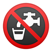 Emoji 🚱 Simbolo Di Acqua Non Potabile su Google Android 10.0.