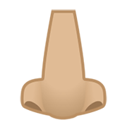 Emoji 👃🏼 Naso: Carnagione Abbastanza Chiara su Google Android 10.0.