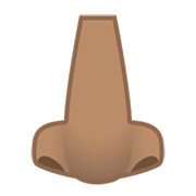 👃🏽 Emoji Nariz: Pele Morena na Google Android 10.0.