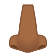 Emoji 👃🏾 Naso: Carnagione Abbastanza Scura su Google Android 10.0.
