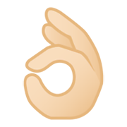 👌🏻 Emoji OK-Zeichen: helle Hautfarbe Google Android 10.0.