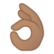 Emoji 👌🏽 Mano Che Fa OK: Carnagione Olivastra su Google Android 10.0.