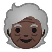 Emoji 🧓🏿 Adulto Anziano: Carnagione Scura su Google Android 10.0.